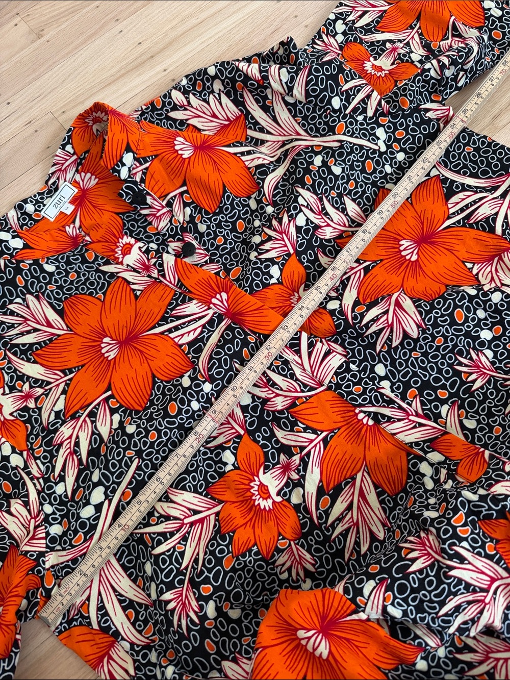 Zuri Kenya Floral Poplin Cotton Long Sleeve Shirt Dress Size 1X Just One Dress - Picture 8 of 10